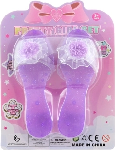 Stivaletti in plastica viola con fiore - 1 pezzo