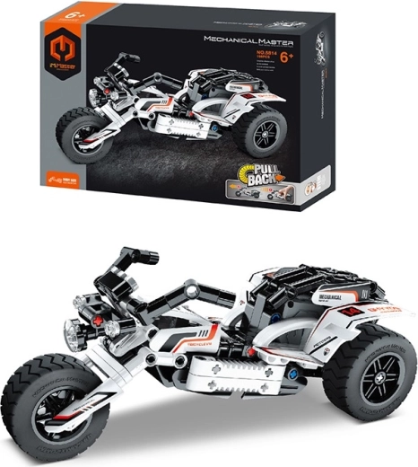 Mechanical Master set di costruzione moto triciclo 150 pezzi con motore a retrocarica (pullback)