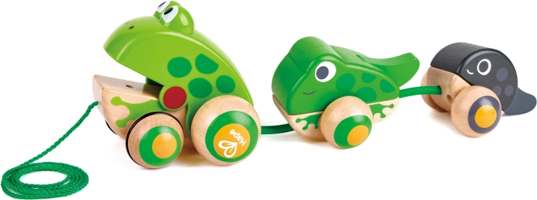 Gioco da tirare famiglia di ranocchie
