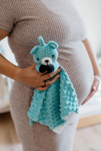 Minky calmante con pois 3D