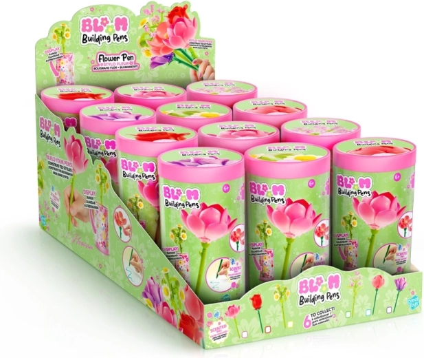 Penna creativa da costruire Bloom con fiore - 1 pezzo