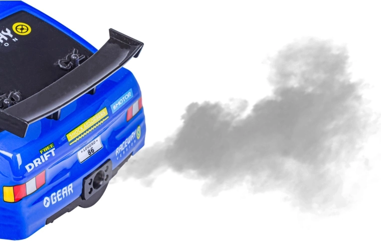 Funzione vapore: imitazione del fumo dagli pneumatici