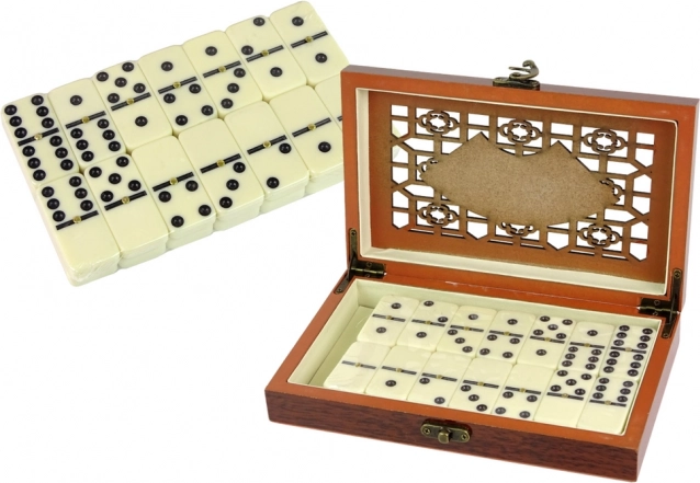 Gioco Logico Domino in Legno con 28 Pezzi
