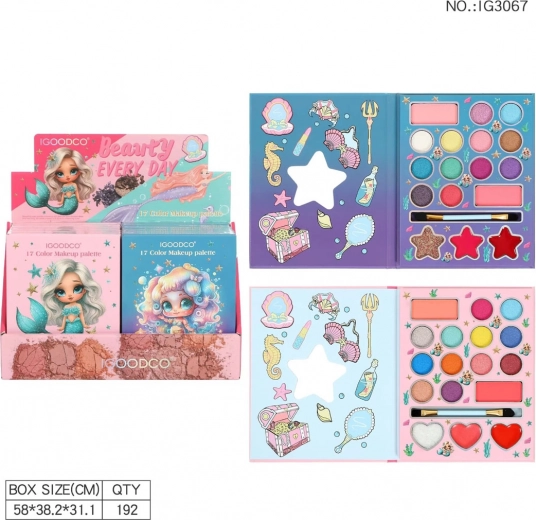 Set trucco per bambini sirena – libro blu