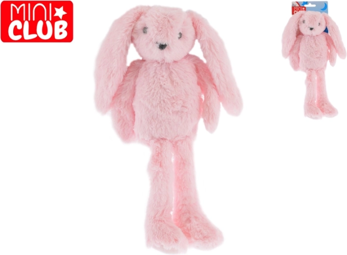Mini Club coniglietto rosa di peluche con gambe lunghe 37 cm