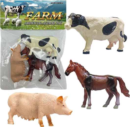 Set di statuine di animali da fattoria (3 pz)