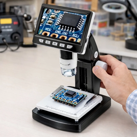 Ingrandimento fino a 1000× e precisa messa a fuoco manuale