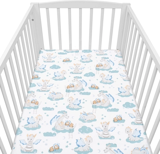 Lenzuolo in cotone per lettino NEW BABY Draghetto 120 × 60 cm