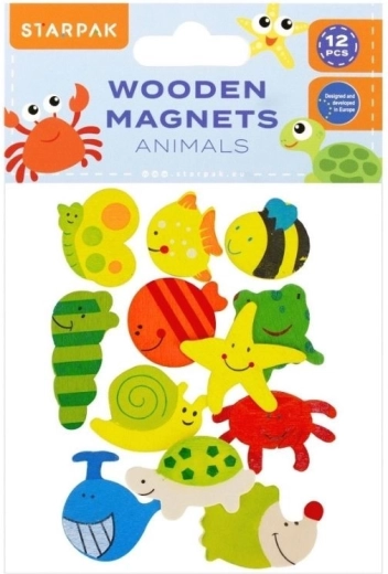 Magneti in legno a forma di animaletti STARPAK (12 pz)