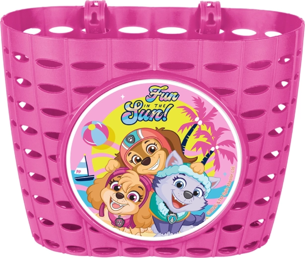 Cestino per bici per bambini Paw Patrol color lampone