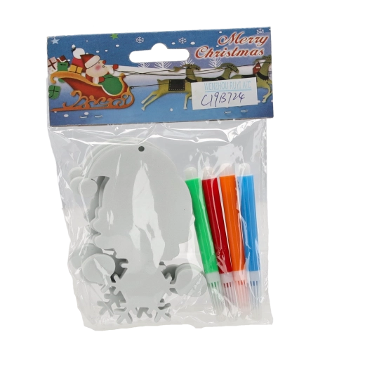 Tutto in uno: 3 decorazioni + 4 pennarelli colorati