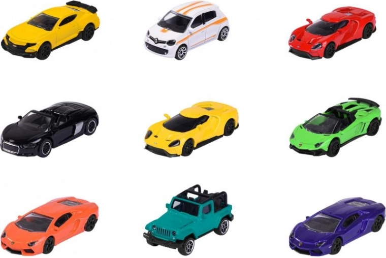 13 diversi modelli di auto in metallo