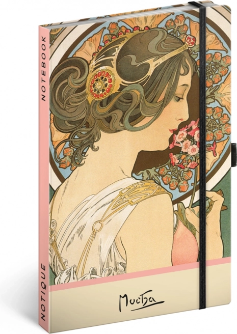 notique taccuino alfons mucha – primula, puntinato 13 × 21 cm
