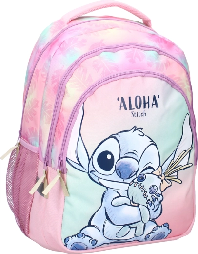 Zaino scolastico Disney Stitch Wild Energy Aloha rosa-blu 35 l