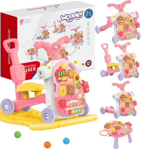 Woopie Passeggino Multifunzione da 5 in 1 Rosa 1+