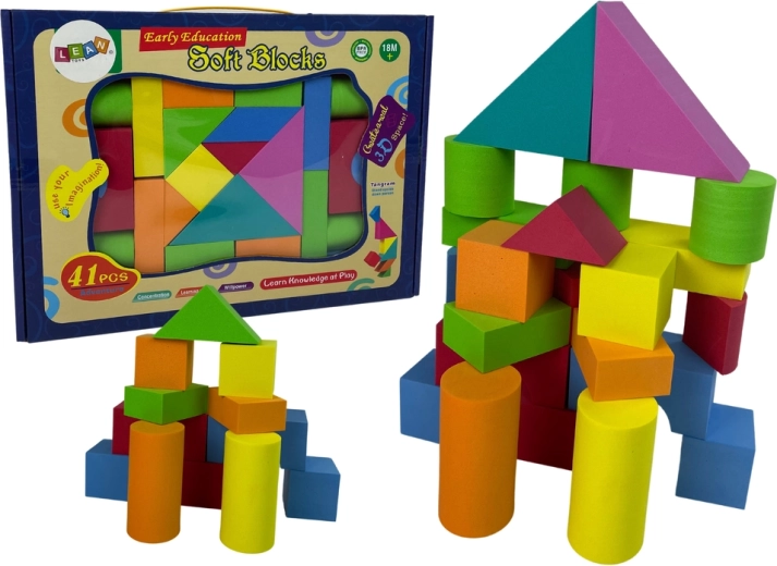 Blocchi da costruzione in schiuma per bambini – 41 pezzi
