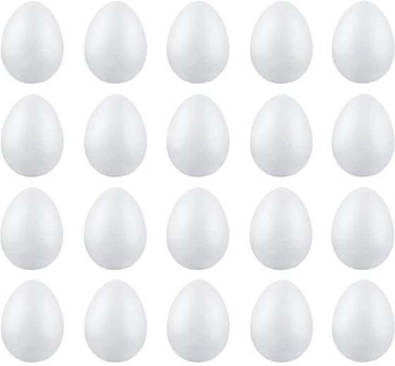 Uova pasquali in polistirolo 2,5 cm (20 pz)