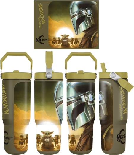 Tazza da viaggio Star Wars Mandalorian e Grogu Sunset con tracolla