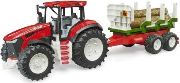 Trattore Bruder ROADMAX con rimorchio per legname e tronchi