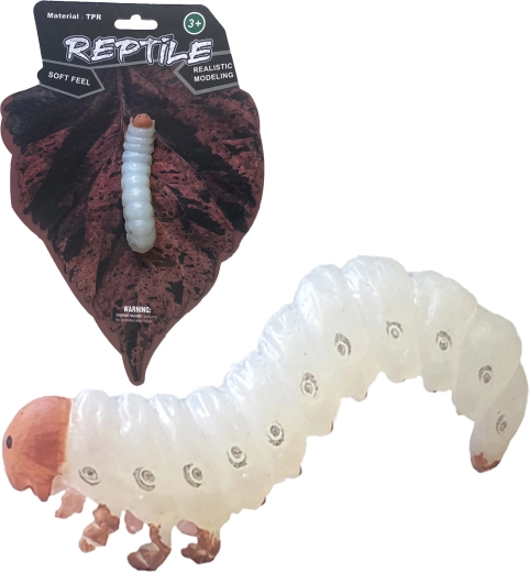Natura viva modello realistico di insetto larva 11,5 cm