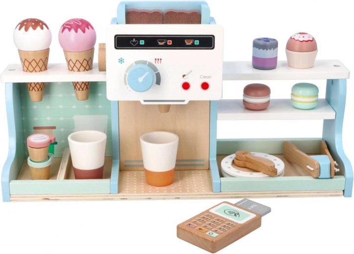 Gelateria e caffetteria in legno per bambini