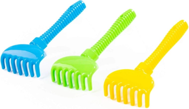 Rastrello per bambini per la sabbia con impugnatura ergonomica - 1 pezzo