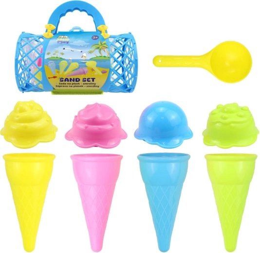 Formine a tema gelato: 4 coni e 4 palline