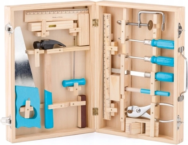 WOODYLAND Attrezzi in legno e metallo in valigetta