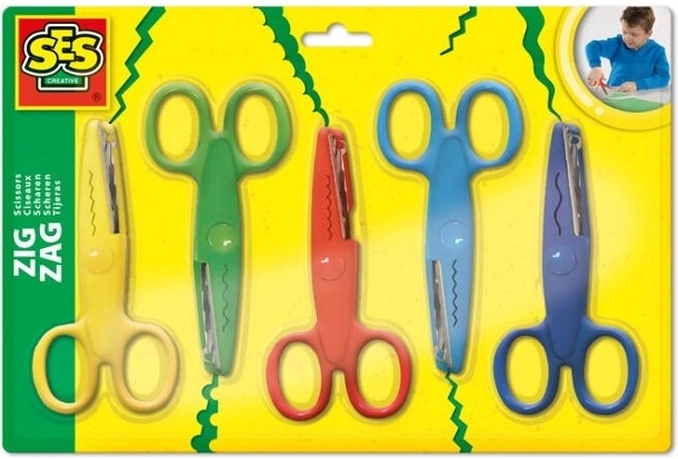 Forbici decorative SES a zig-zag e ondulate – set da 5 pz