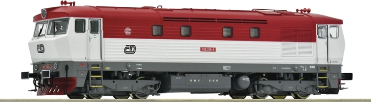 Locomotiva diesel Roco 749 218-4 ČD Bardotka H0