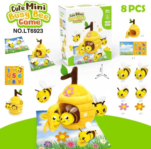 Alveare di peluche e api con accessori