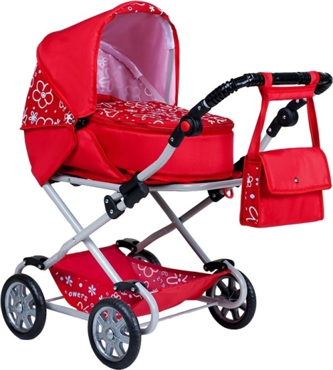 Passeggino per bambole 2 in 1 New Baby Monika rosso