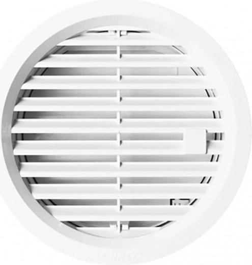 Griglia di ventilazione richiudibile 125 mm, plastica bianca
