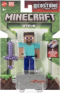 Figurina Minecraft Steve con accessori 8 cm