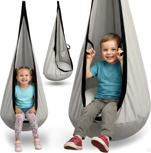 Neo-Sport altalena sospesa per bambini tipo “cocoon” grigia - 1 pezzo