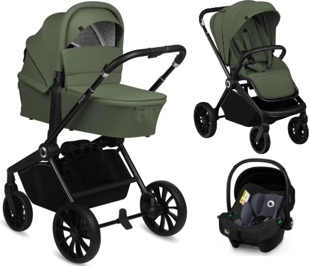Lionelo passeggino combinato Mika Plus 3in1 Green Olive