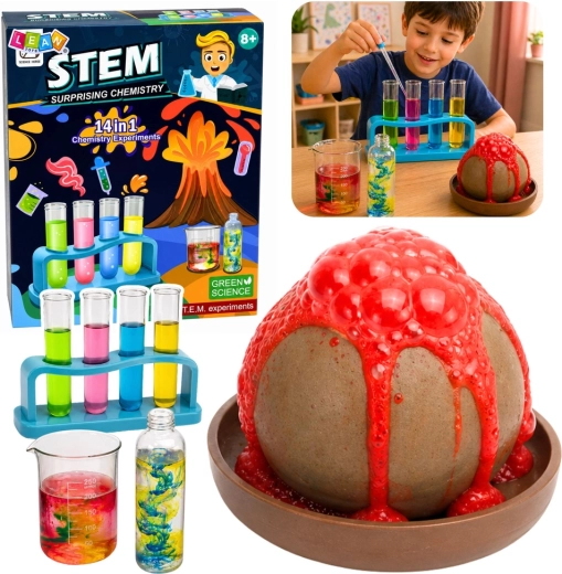 Kit educativo Piccolo chimico – 14 esperimenti incluso il vulcano