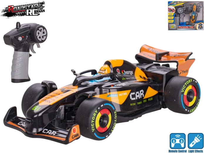 Roadstar RC formula con luci 13,5 cm 2,4 GHz nera