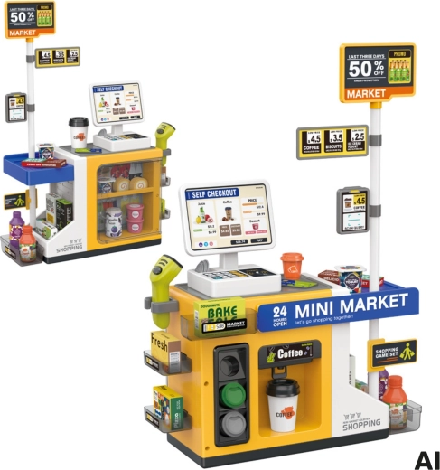 Cassa self-service con pannello girevole a 360°