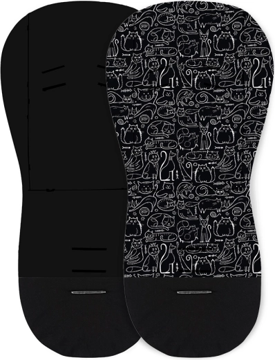 Petite&Mars inserto per passeggino Foamy black cats