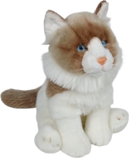 Gatto Ragdoll di peluche seduto 28 cm