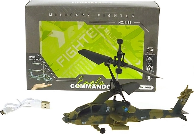 Elicottero controllato con la mano Military fighter