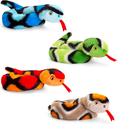 Serpente di peluche arrotolato 65 cm KEEL TOYS (4 varianti)