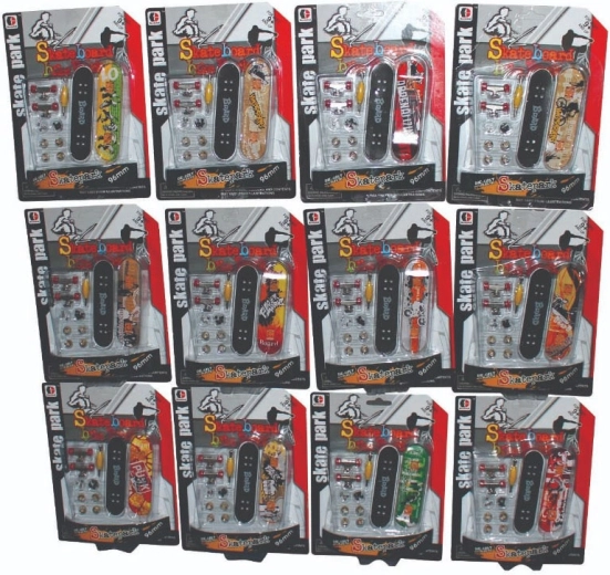 Skatepark fingerboard con accessori – varianti assortite