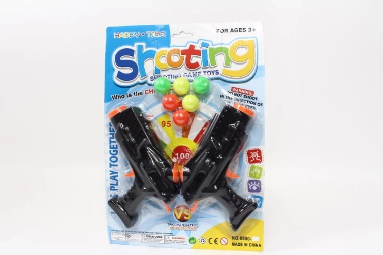 Set di due pistole giocattolo per bambini che sparano palline