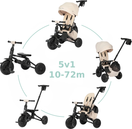 Triciclo Qplay Nova Max 5in1 beige