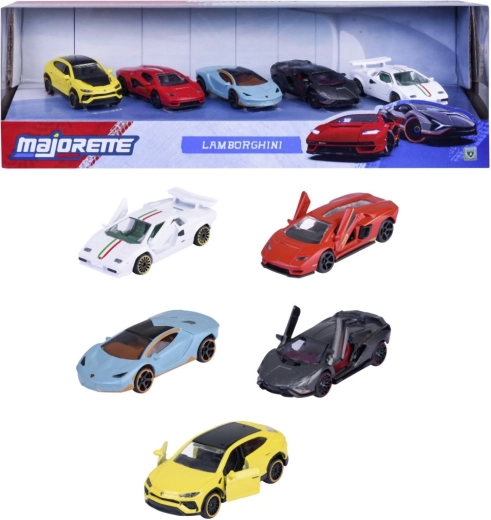 Set regalo di auto sportive Lamborghini Majorette - 5 pezzi