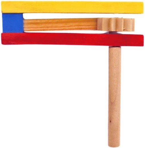 Raganella pasquale in legno colorata 11 cm - 1 pezzo