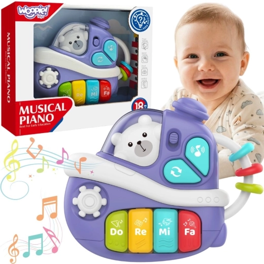 WOOPIE BABY pianoforte musicale interattivo a forma di barca
