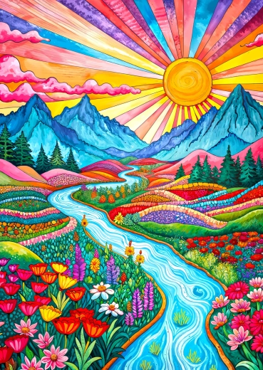Enjoy puzzle Altopiano colorato 1000 pezzi